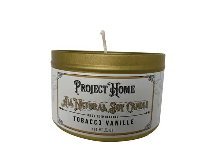 1ea 12oz Project Sudz Candle Tobacco Vanille - Stain & Odor
